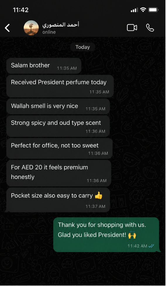 Customer review screenshot